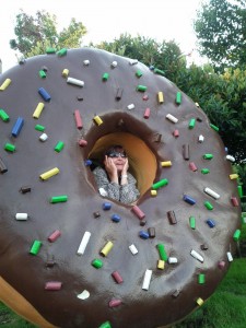 Christina in a Donut